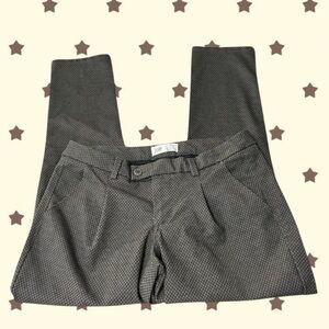 Women’s Green & Black Business Casual Skinny Fit Patterned Pants